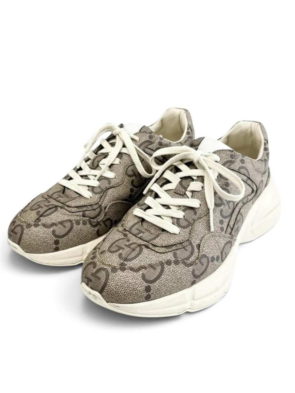 Gucci Rhyton GG Supreme Canvas 100 Anniversary Sneakers Beige